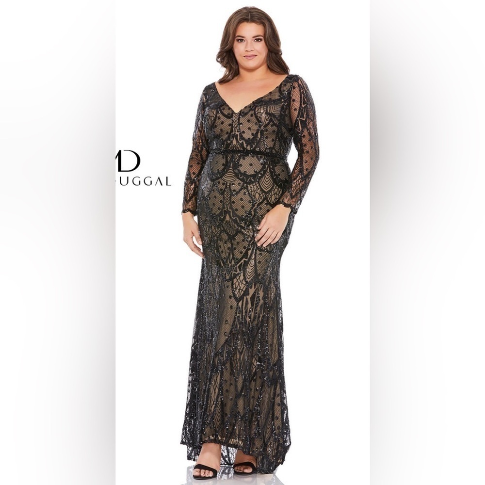 Mac Duggal 67752 NWT Long Sleeve Lace Dress